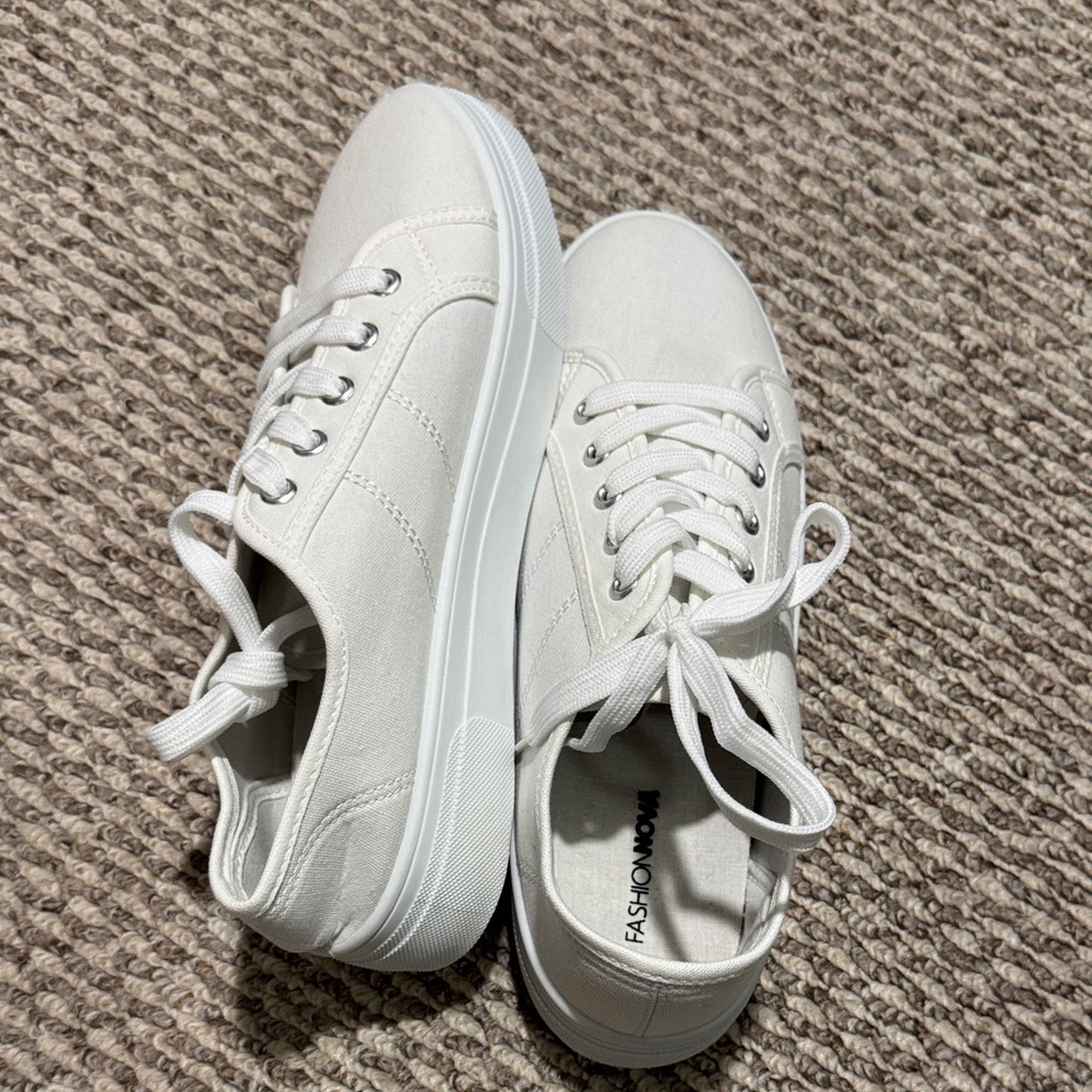 Fashion Nova White Casual Sneakers